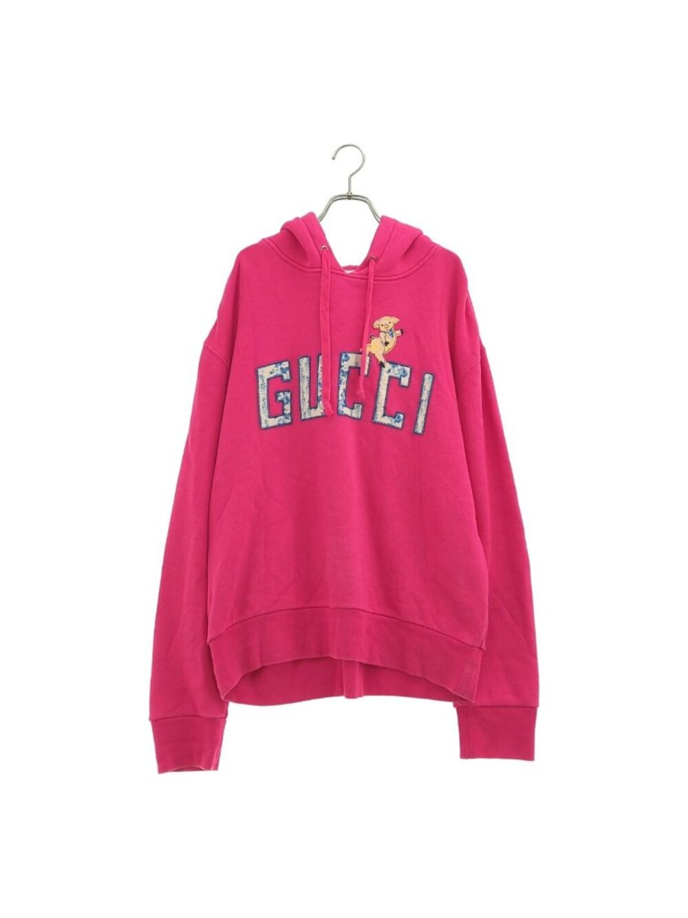 Gucci Logo Pig Embroidery Hoodie Pink M